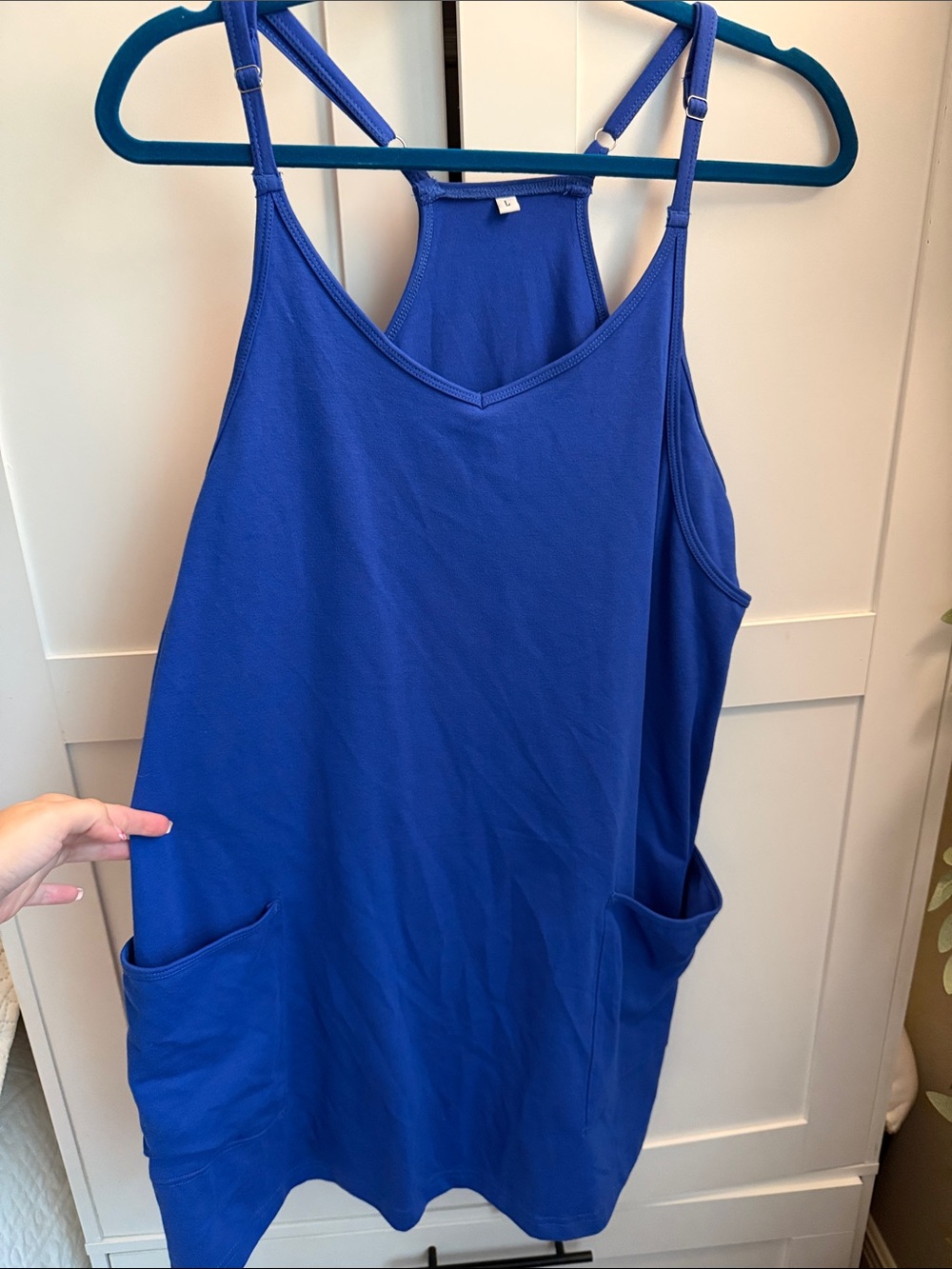 Blue Active Dress with Built in Shorts